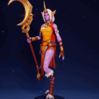 Descarga e imprime el modelo 3D de Soraka del juego League of Legends en Cults Creo Gaming