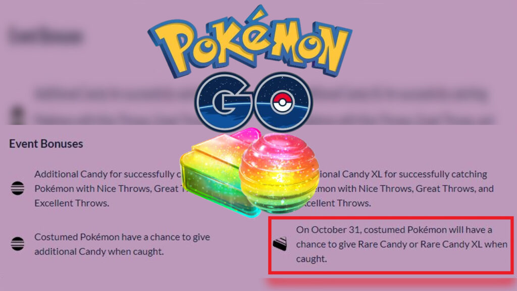 Pokemon Candy Rave Bonus Rare Candy y Rare Candy XL desactivados en Pokémon GO: más de 100 ...