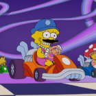Los Simpson parodia a Mario Kart en su último episodio. Lisa como Mario, Milhouse como Yoshi, Homer como Wario en Rainbow Road. Creo Gaming
