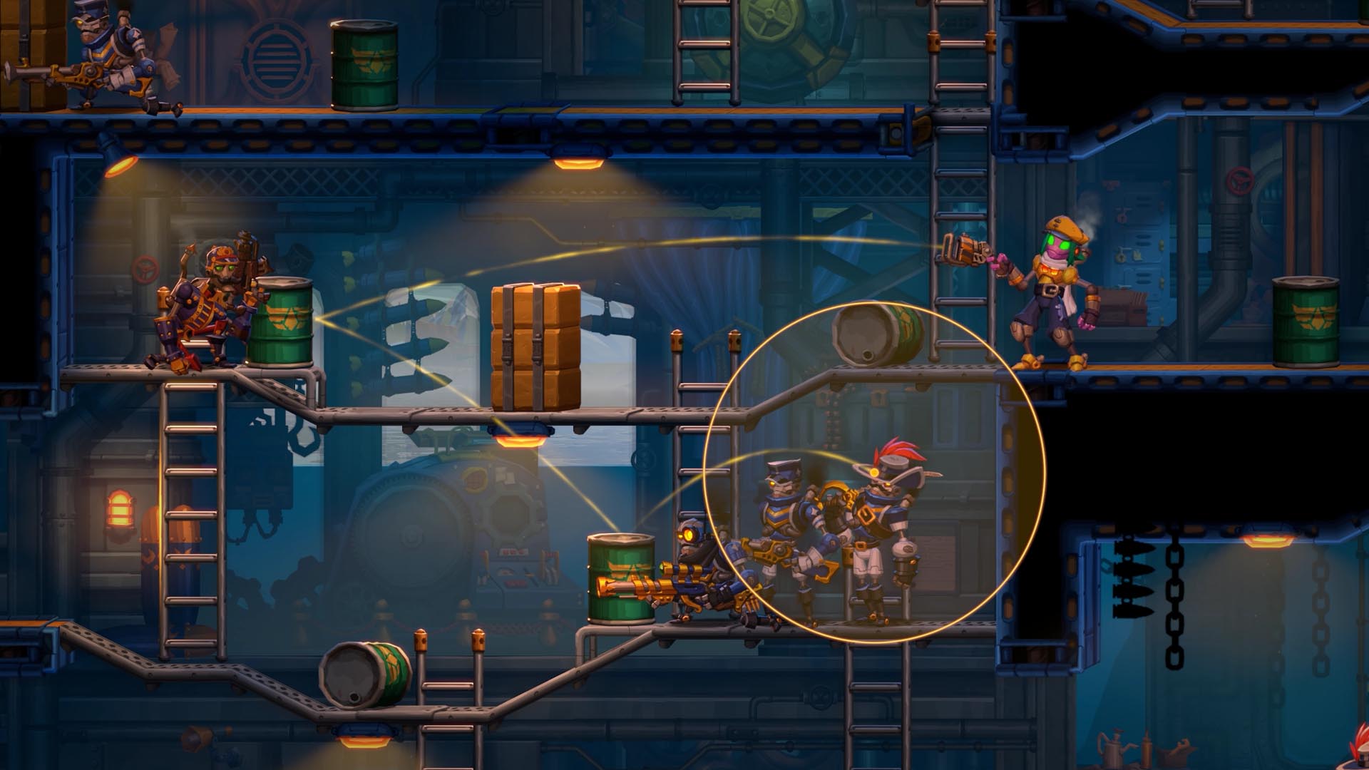 Captura de pantalla de SteamWorld Heist II
