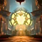 ¿WoW The War Within Delves está a la altura de las expectativas de los jugadores? Glass feature in a cathedral-looking room in WoW The War Within