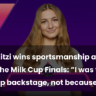 Kitzi recibe el premio al juego limpio durante la final de la Copa de la Leche Creo Gaming