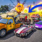 ¡Una explosión de autos al azar con Rockstar en GTA 5 en línea! Creo Gaming
