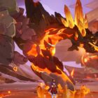 Atornille la estatua del dragón de lava en el impacto genuhin Creo Gaming