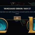 Arreglar el error de Vanguard Van 57 en League of Legends Creo Gaming