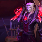 ¡El modo para un jugador de World of Warcraft: Prey promete sorpresas formidables! A blood elf stands ready to give you a Prey assignment in World of Warcraft: Midnight.
