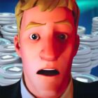 Fortnite: la nueva actualización introduce un sistema de juego pago y las críticas se están acumulando. Jonesy looking shocked in front of V-Bucks