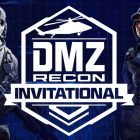 Call of Duty Mobile: un torneo DMZ de 50.000 dólares que electriza a los jugadores. Image of Call of Duty Mobile characters standing next to DMZ Recon Invitational logo on a dark blue background