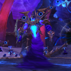 WoW: ¿Por qué no están disponibles las incursiones de historias? Los jugadores se preguntan. A raid boss in World of Warcraft: Midnight - an imposing void creature decked in armour, surrounded by a fleet of voidwalkers in front of a yawning dark portal.