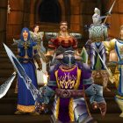 World of Warcraft: ¡Se revelan varios juegos y los fanáticos se preguntan! A group of characters in colorful armor stands on a stone staircase in a scene from the game 'World of Warcraft'.